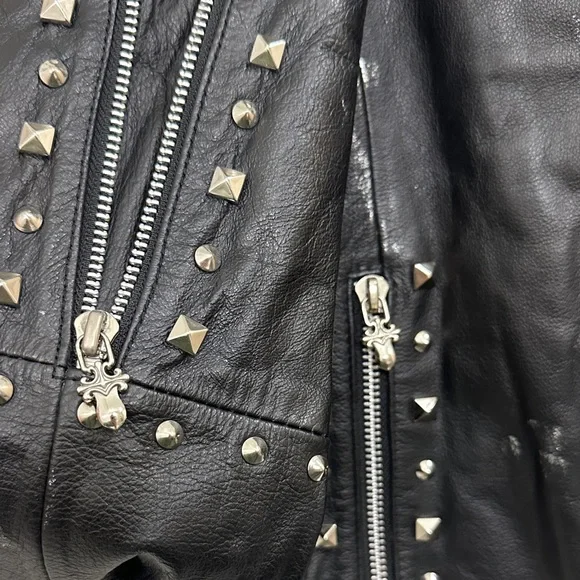 LED ZEPPELIN- Wilson’s Leather Studded Jacket- Medium - Picture 10 of 15